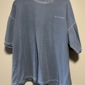 Old Navy Textured Blue Tee